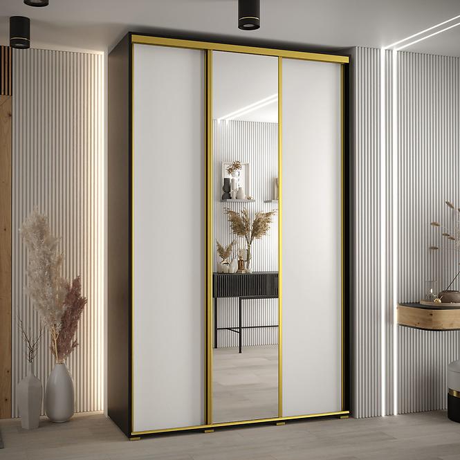 Schrank 45 Canaris 3 180 schwarz/weiß/gold