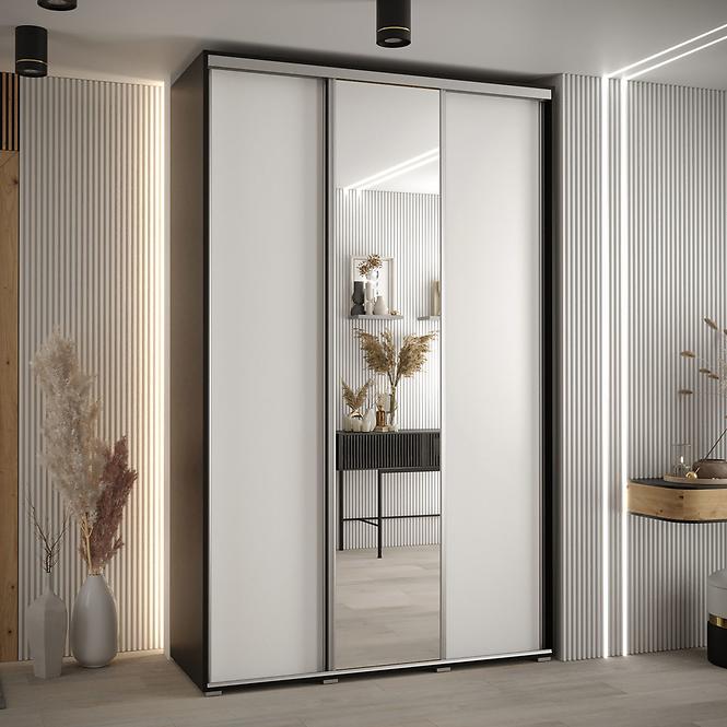 Schrank 45 Canaris 3 180 schwarz/weiß/silver