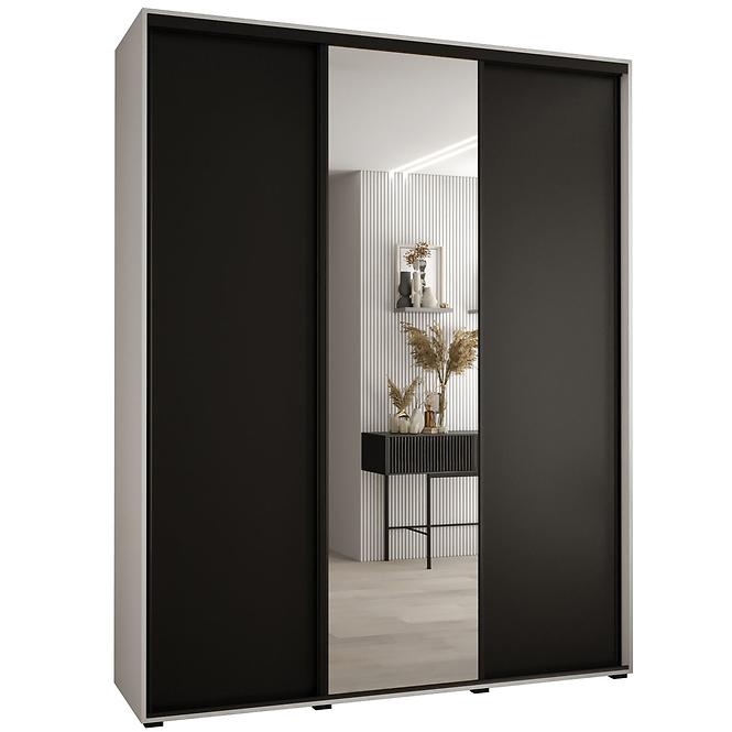 Schrank 45 Canaris 3 190 weiß/schwarz/schwarz