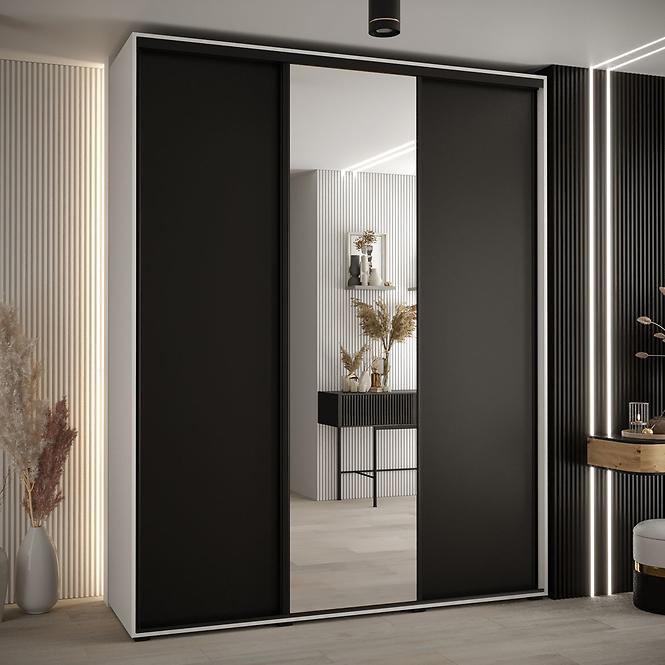 Schrank 45 Canaris 3 190 weiß/schwarz/schwarz