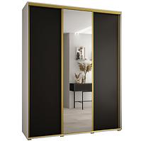 Schrank 45 Canaris 3 190 weiß/schwarz/gold