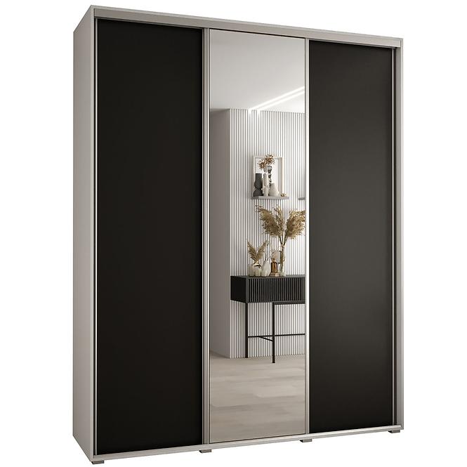 Schrank 45 Canaris 3 190 weiß/schwarz/silver