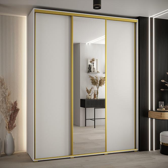 Schrank 45 Canaris 3 190 weiß/gold