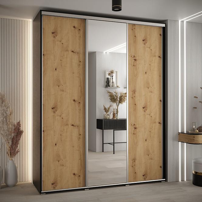 Schrank 45 Canaris 3 190 schwarz/artisan/silver