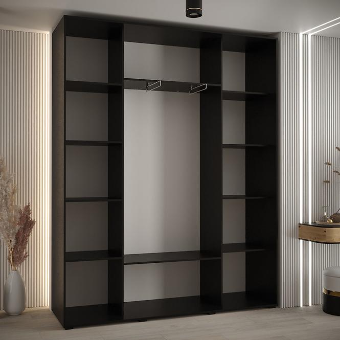 Schrank 45 Canaris 3 190 schwarz/weiß/gold