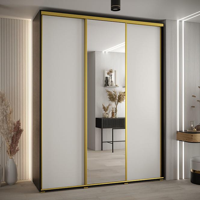 Schrank 45 Canaris 3 190 schwarz/weiß/gold