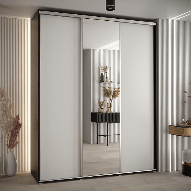 Schrank 45 Canaris 3 190 schwarz/weiß/silver
