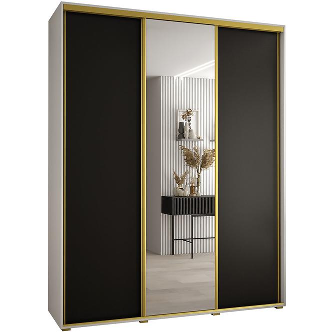 Schrank 45 Canaris 3 200 weiß/schwarz/gold