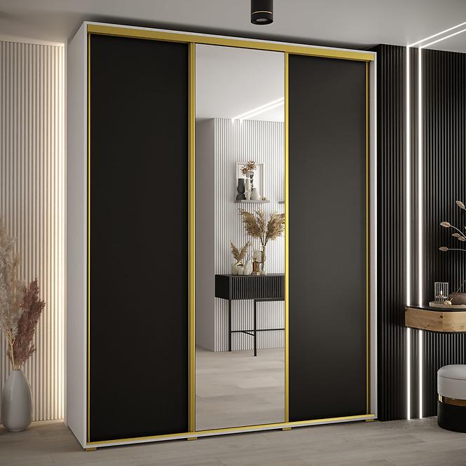 Schrank 45 Canaris 3 200 weiß/schwarz/gold