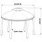 Gartenpavillon 3,5 m Beige,2