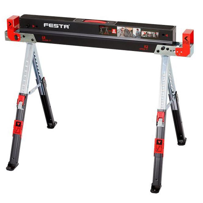 Klappbarer Bau-Sägebock Festa 115x61,5-82 cm max. 590 kg