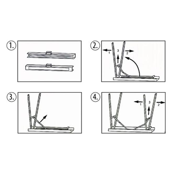 Klappbarer Sägebock aus Metall 2 Stk. 100x80 cm 125 kg