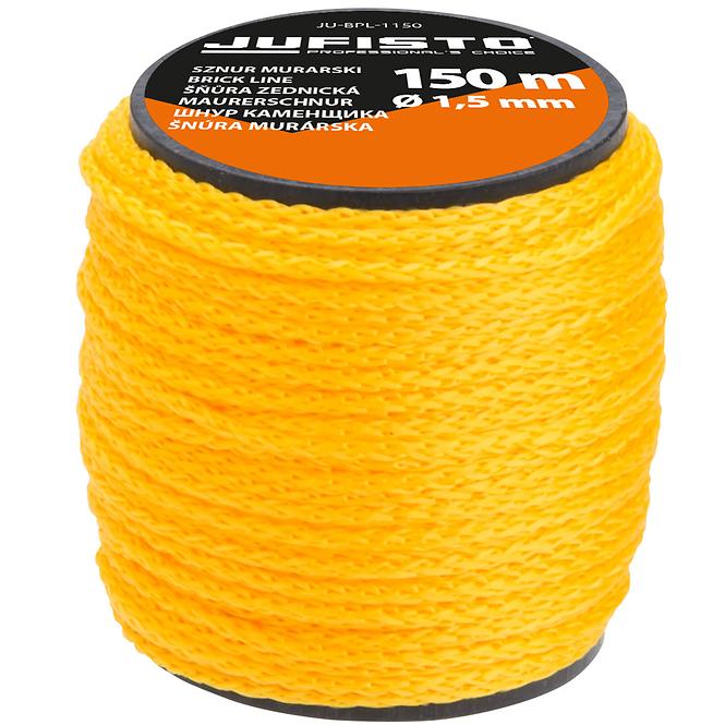 Bauschnur geflochtene Jufisto 150 m gelb 1,5 mm 