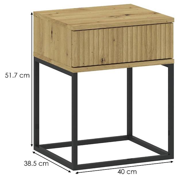 Nachttisch 1S niedriger-40 ohne griffe artisan