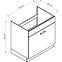Küchenschrank Denis D80ZL S/1 zasl weißer satin matte/weiß,2