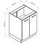 Küchenschrank Denis D60 weißer satin matte/weiß,2
