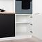 Küchenschrank Denis D60 schwarze mattete continental/weiß,4