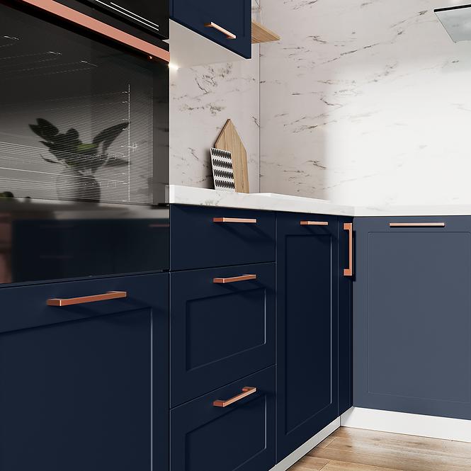 Küchenschrank Adele D60 marineblau matte/weiß