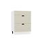 Küchenschrank Adele D60PC S/2 zasl caffe matte/weiß