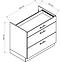 Küchenschrank Adele D90PC S/3 grau matte/weiß,2