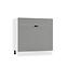 Küchenschrank Adele D80ZL S/1 zasl grau matte/weiß