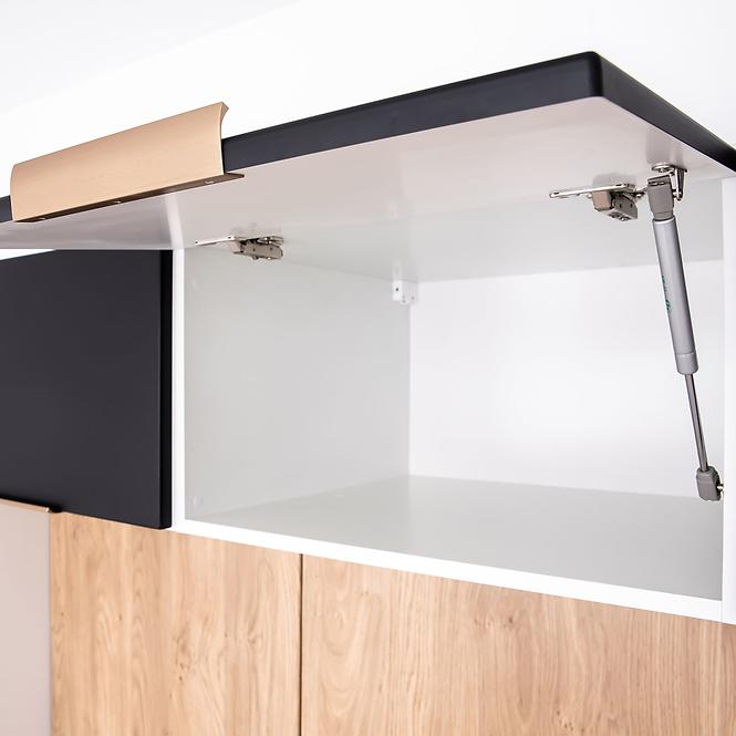 Küchenschrank Denis WS45 PL schwarze matte continental/weiß