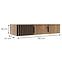Schrankaufsatz Sorento 150 craft/schwarz+lamel craft gold,2