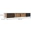 Schrankaufsatz Sorento 200 craft/schwarz+lamel craft gold,2