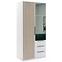 Schrank Sorento 100 weiß+lamel craft gold