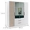 Schrank Sorento 200 weiß+lamel craft gold,2