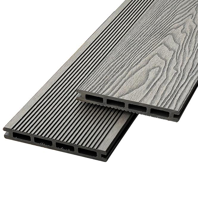 24CL TERASOVÁ DESKA MERCADO PREMIUM ŠEDÁ 2200X140X20MM