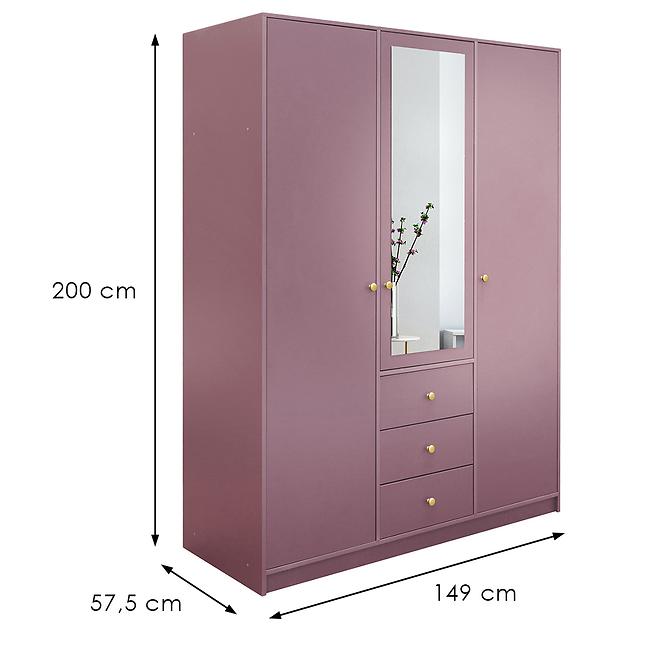 Schrank Siena 2 D3 Pflaume / Spiegel