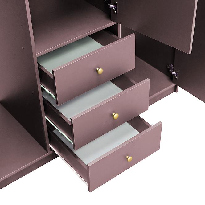 Schrank Siena 2 D3 Pflaume / Spiegel
