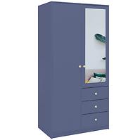 Schrank Siena 2 D2 gedämpftes blau / spiegel