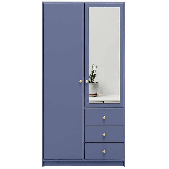 Schrank Siena 2 D2 gedämpftes blau / spiegel