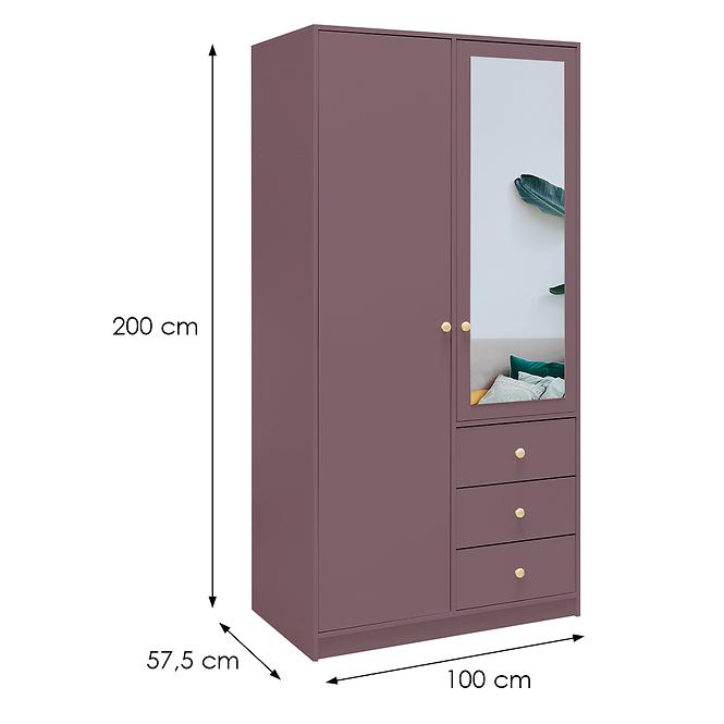 Schrank Siena 2 D2 pflaume / spiegel