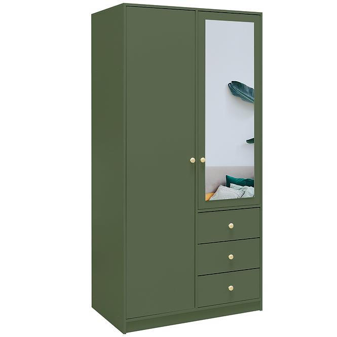 Schrank Siena 2 D2 flaschengrün / spiegel