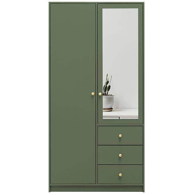 Schrank Siena 2 D2 flaschengrün / spiegel