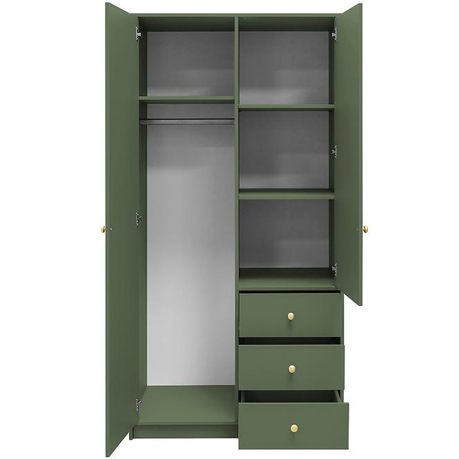 Schrank Siena 2 D2 flaschengrün / spiegel