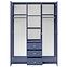Schrank Siena 2 D3 gedämpftes blau / spiegel,3