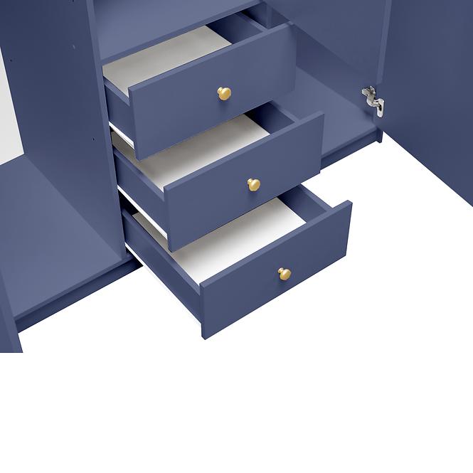 Schrank Siena 2 D3 gedämpftes blau / spiegel