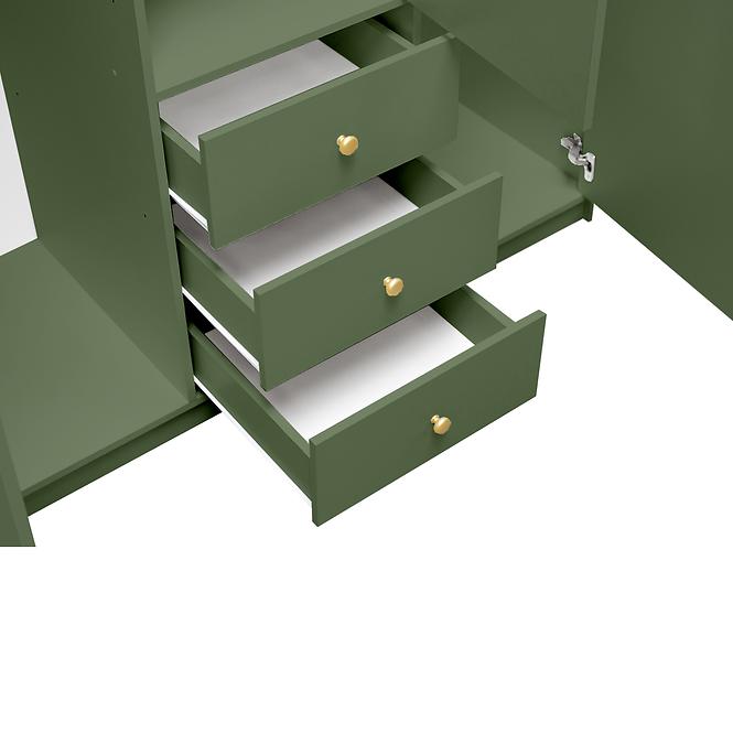 Schrank Siena 2 D3 flaschengrün / spiegel