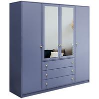 Schrank Siena 2 D4 gedämpftes blau / spiegel