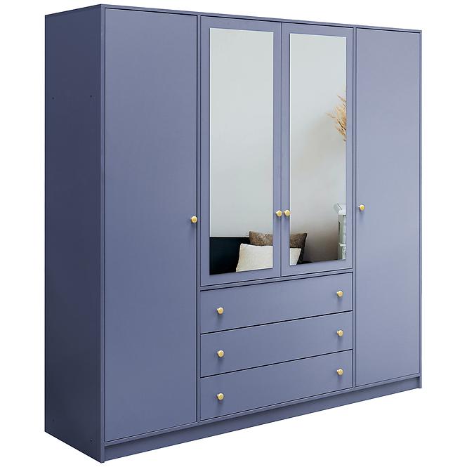 Schrank Siena 2 D4 gedämpftes blau / spiegel