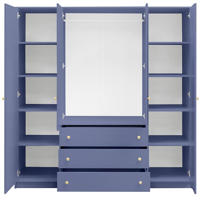 Schrank Siena 2 D4 gedämpftes blau / spiegel