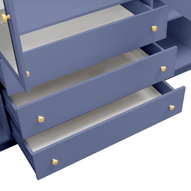 Schrank Siena 2 D4 gedämpftes blau / spiegel