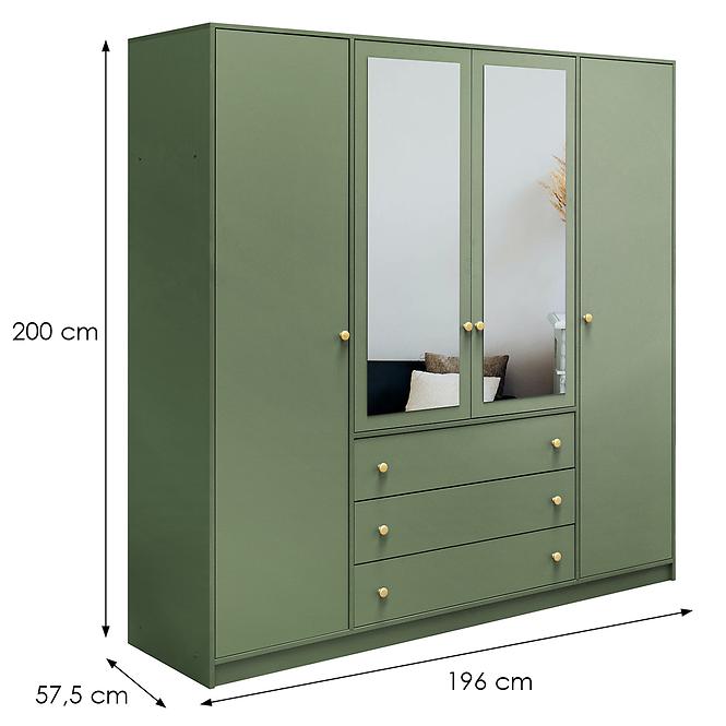 Schrank Siena 2 D4 flaschengrün / spiegel