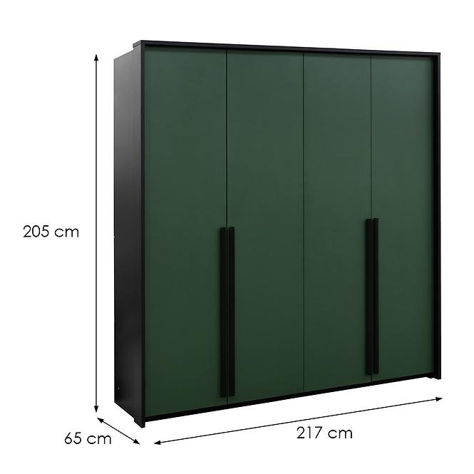 36SR+ŠATNÍ SKŘÍŇ GENUA 210 TMAVĚ ZELENÁ / ČERNÁ