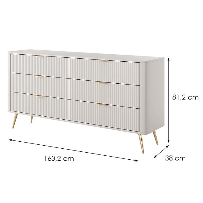 Kommode Lante B 163 6S Beige