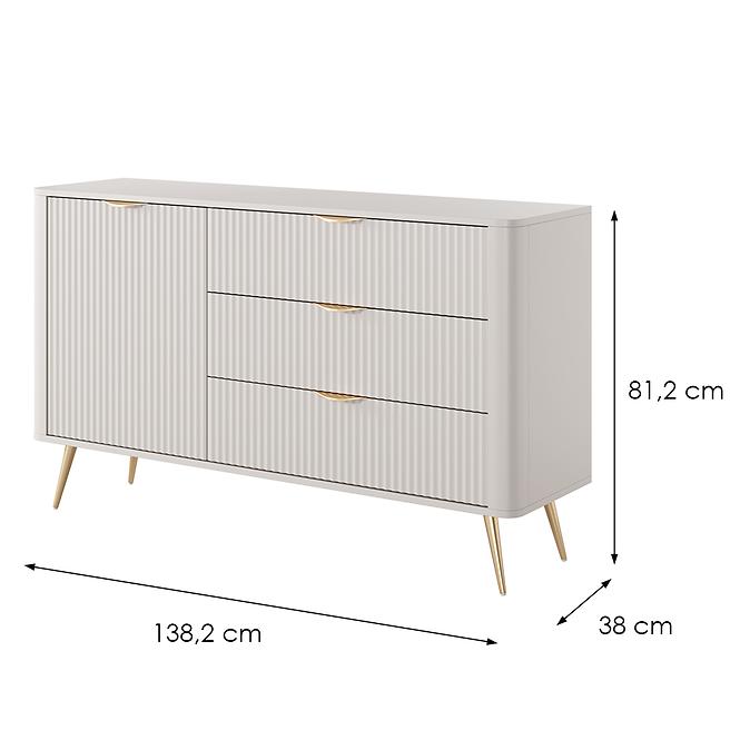 Kommode Lante D 138 D3S Beige